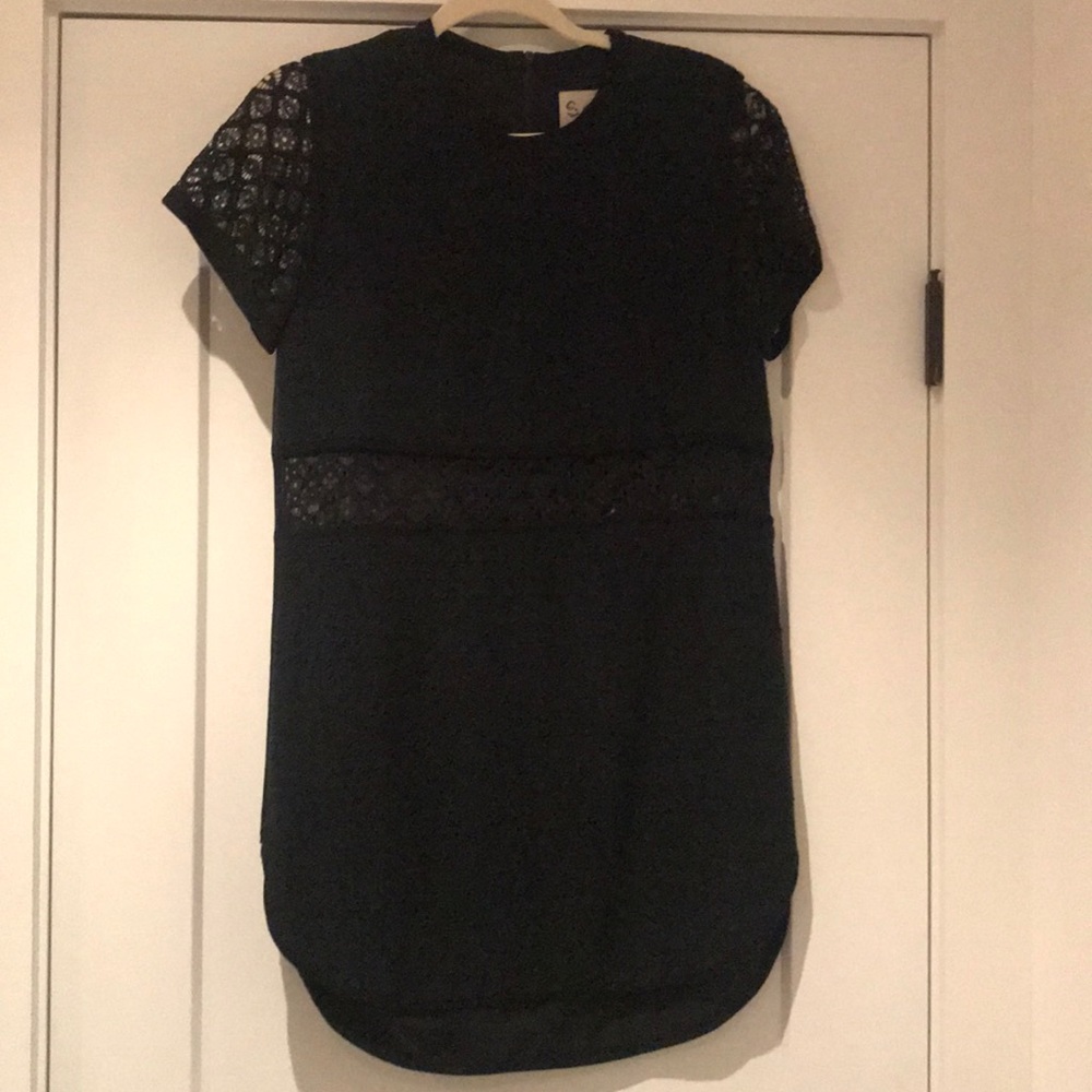 Sea NY black dress with lace cut out